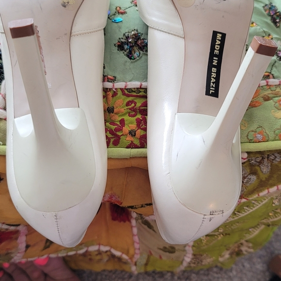 Paolo Corelli Pointed Toe Leather Pump Sz 8.5 - Picture 3 of 6